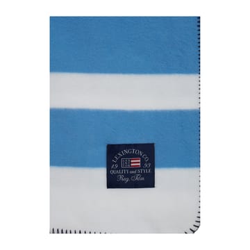 Irregular Striped Fleecepledd 130 x 170 cm - Blue-White - Lexington