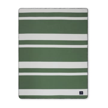 Irregular Striped Fleecepledd 130 x 170 cm - Green-White - Lexington