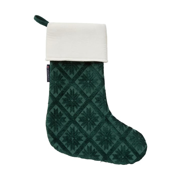 Jacquard økologisk bomull/viskose julestrømpe, Green Lexington