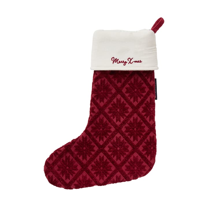 Jacquard økologisk bomull/viskose julestrømpe - Red - Lexington