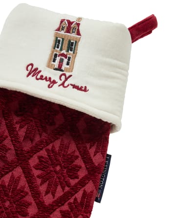 Jacquard økologisk bomull/viskose julestrømpe - Red - Lexington