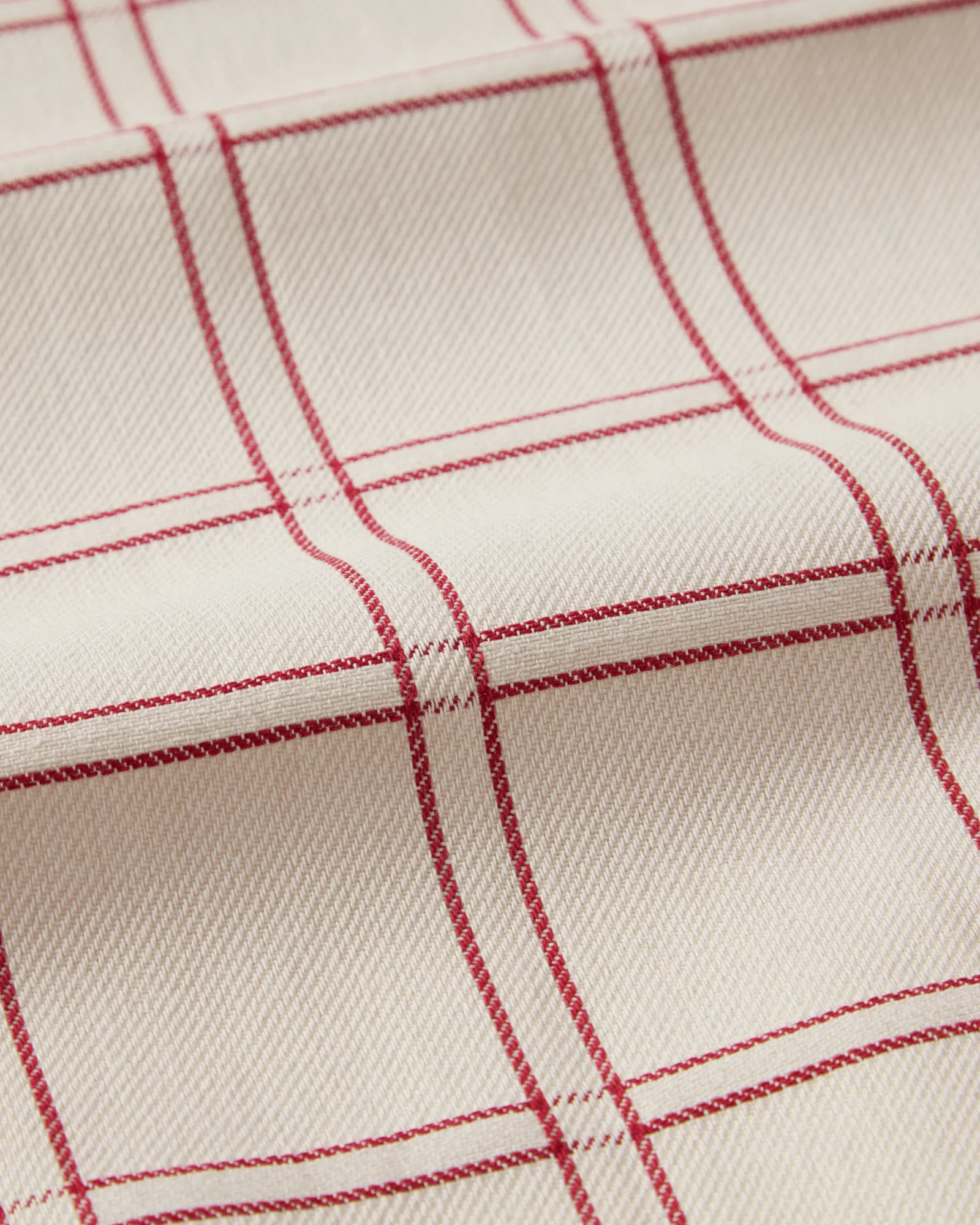 Jacquardvevd bomull kjøkkenhåndkle 2-pakning, Red-white, 50x70 cm Lexington