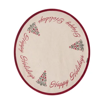 Jute Cotton Christmas Tree juletrematte Ø 110 cm - Natural-red - Lexington