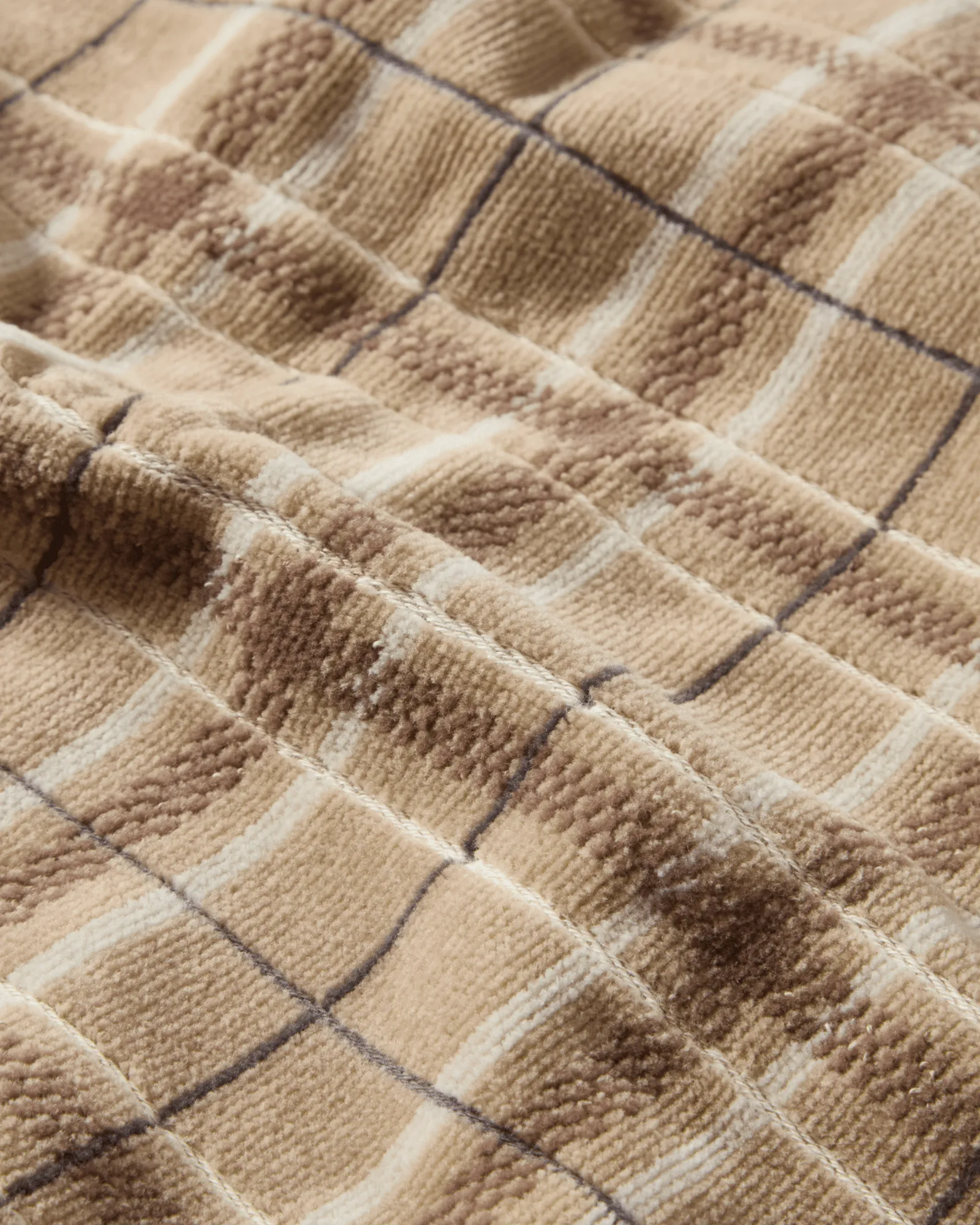 Lexington checked håndkle 2-pakning, Beige-grey Lexington