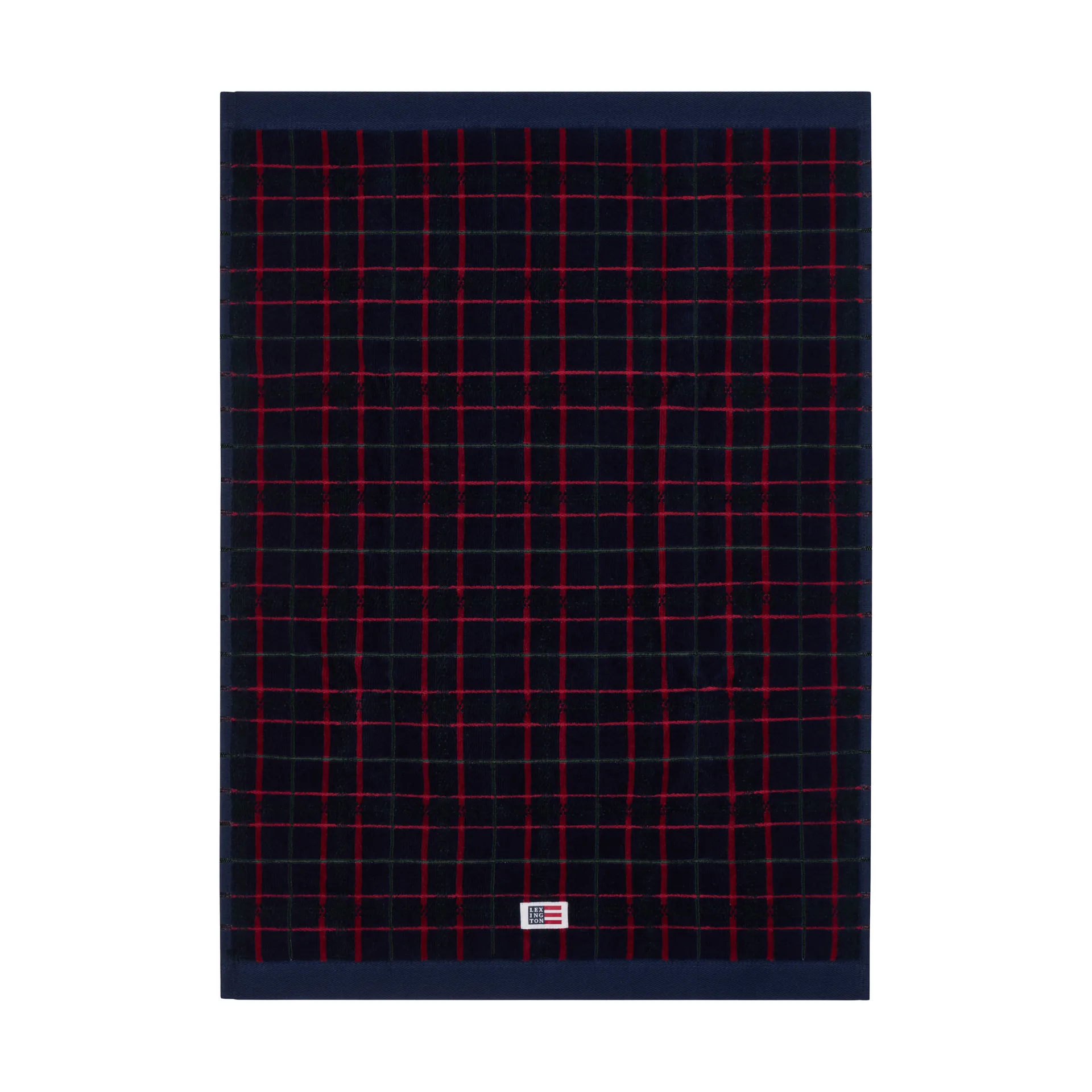 Lexington checked håndkle 2-pakning, Navy-green, 50x70 cm Lexington