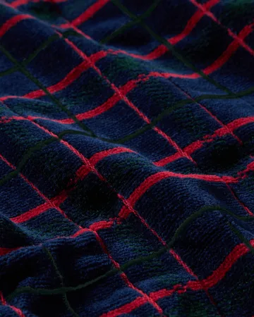 Lexington checked håndklær 4 deler - Navy-green, 2 stk 50x70 cm, 2 stk 70x30 cm - Lexington