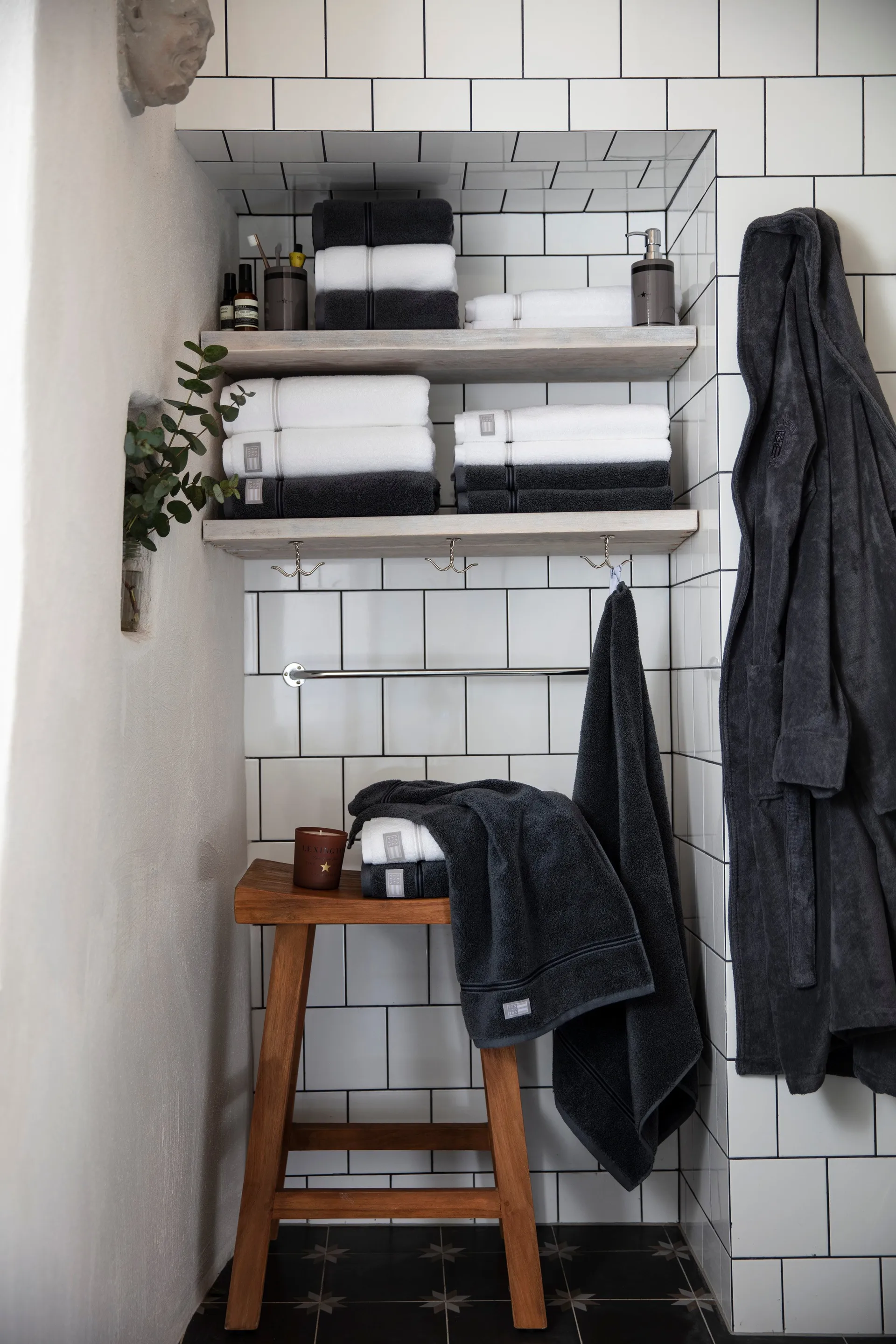 Lexington Hotel håndkle 50 x 70 cm, Hvit-beige Lexington