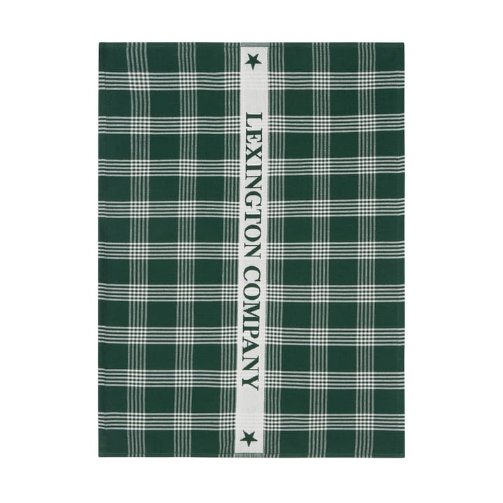 Lexington økologisk bomull kjøkkenhåndkle 50x70 cm - Green-white - Lexington