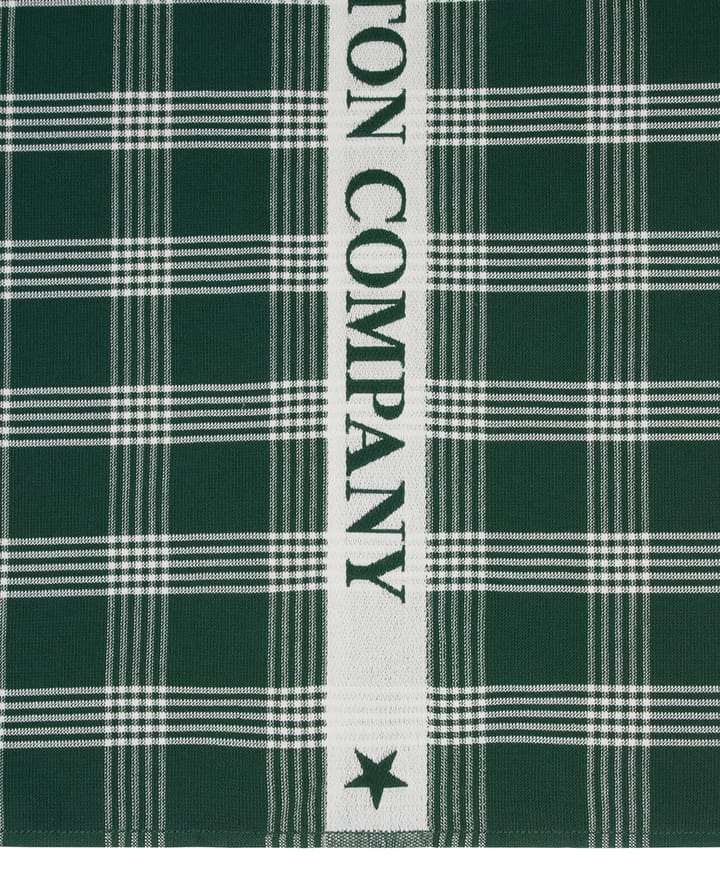 Lexington økologisk bomull kjøkkenhåndkle 50x70 cm, Green-white Lexington
