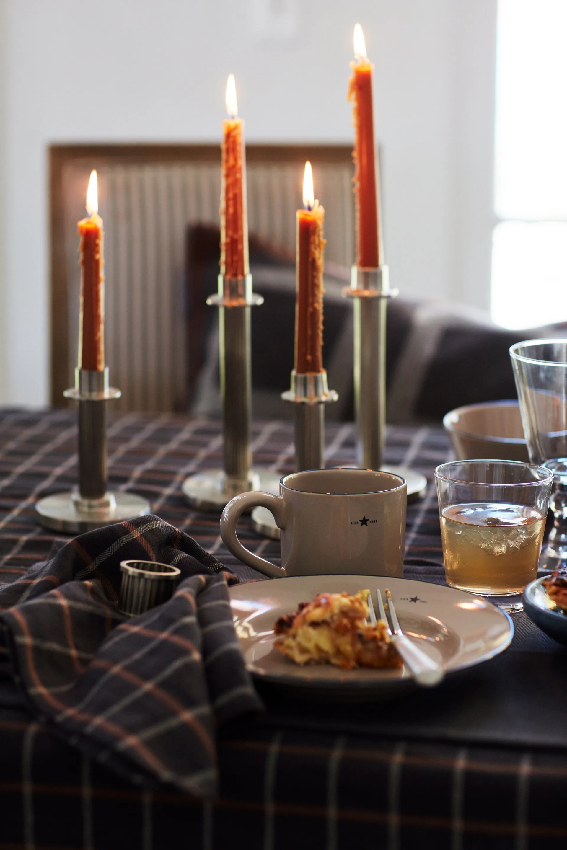 Lexington lysestake striped 20 cm, Brass Lexington