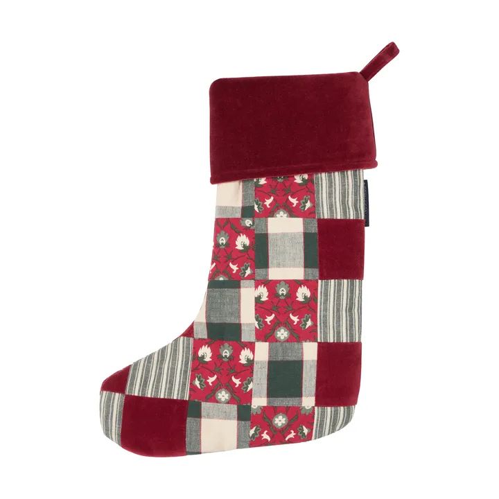 Lexington patchwork julestrømpe - Red-multi, 45 cm - Lexington