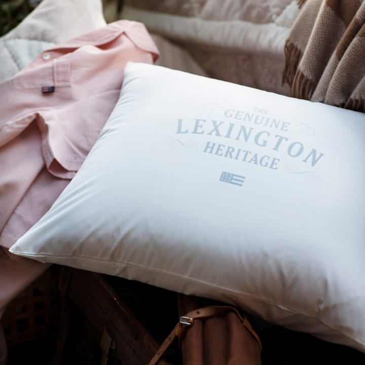 Lexington Printed Cotton Poplin putetrekk 50x60 cm - Hvit-lysegrå - Lexington