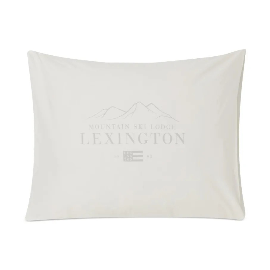 Lexington Printed Cotton Poplin putetrekk 50x60 cm, White-light gray Lexington