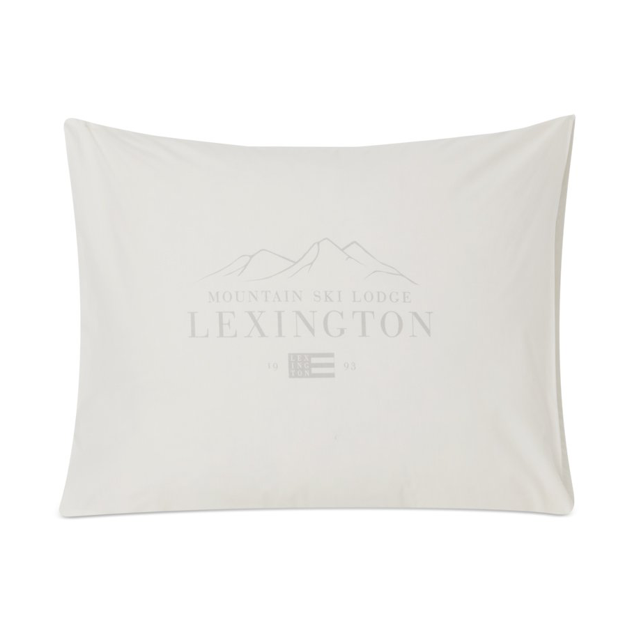 Bilde av Lexington Lexington Printed Cotton Poplin putetrekk 50x60 cm White-light gray