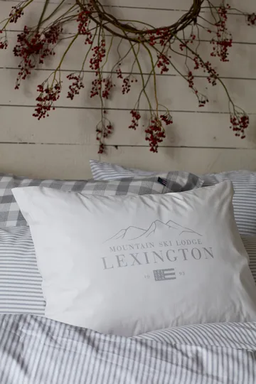 Lexington Printed Cotton Poplin putetrekk 50x60 cm - White-light gray - Lexington