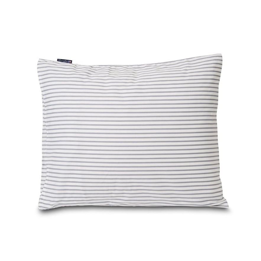 Bilde av Lexington Lexington Striped putetrekk tencel 50x60 cm White-steel blue