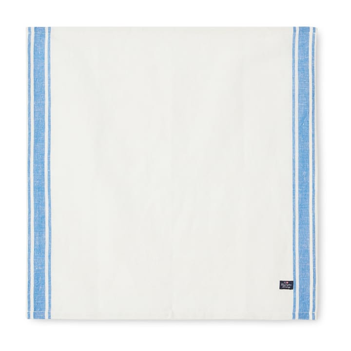 Linen Cotton Side Stripes tøyserviett 50 x 50 cm
 - Blå-hvit - Lexington