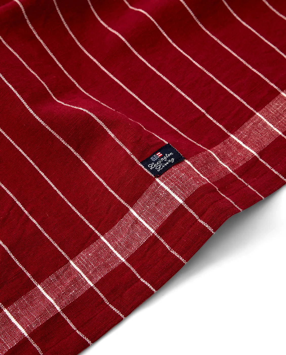 Linen Cotton Striped kjøkkenhåndkle 50 x 70 cm, Red-white Lexington