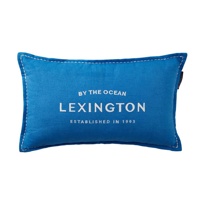 Logo Emroidered Linen/Cotton pute 30x50cm - Blue - Lexington