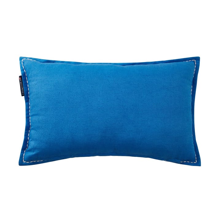 Logo Emroidered Linen/Cotton pute 30x50cm, Blue Lexington