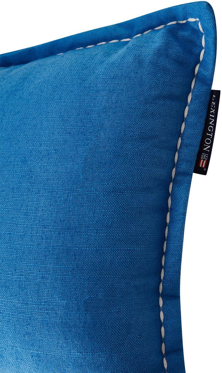 Logo Emroidered Linen/Cotton pute 30x50cm - Blue - Lexington