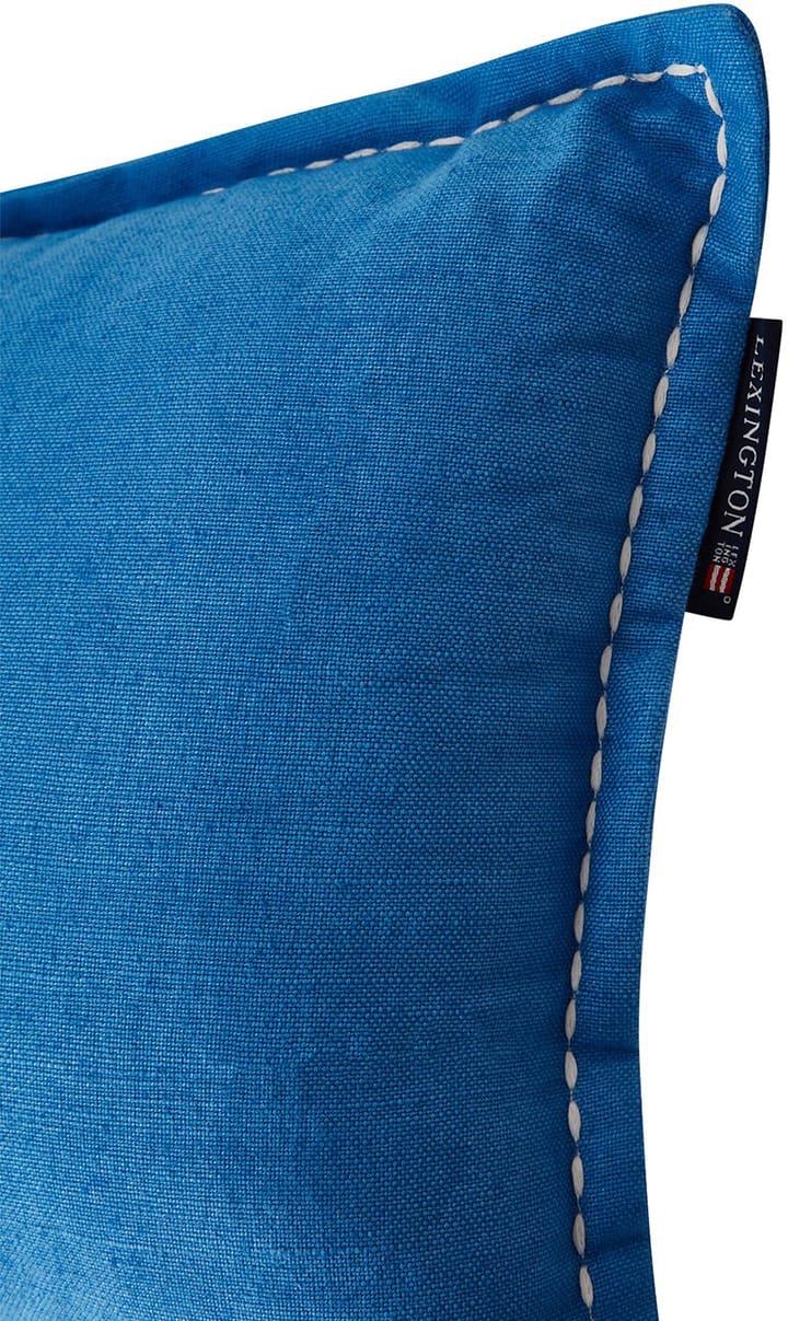 Logo Emroidered Linen/Cotton pute 30x50cm, Blue Lexington