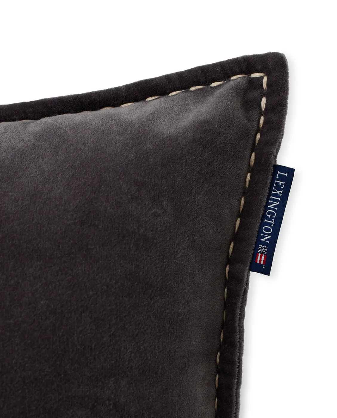 Logo Message Velvet kuddfodral 50x50 cm, Gray Lexington