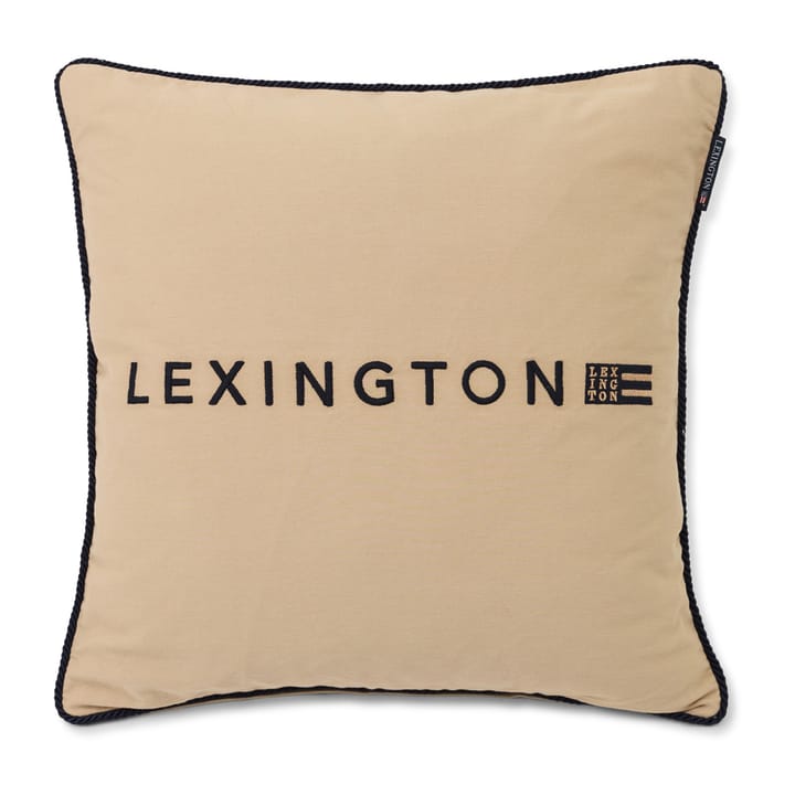 Logo Organic Cotton Twill putevar 50 x 50 cm - Beige-dark blue - Lexington