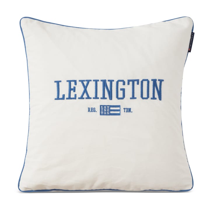 Logo Organic Cotton Twill putevar 50 x 50 cm - Blå-hvit - Lexington