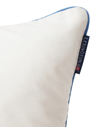 Logo Organic Cotton Twill putevar 50 x 50 cm - Blå-hvit - Lexington