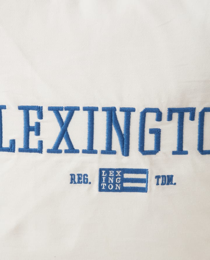 Logo Organic Cotton Twill putevar 50 x 50 cm - Blå-hvit - Lexington