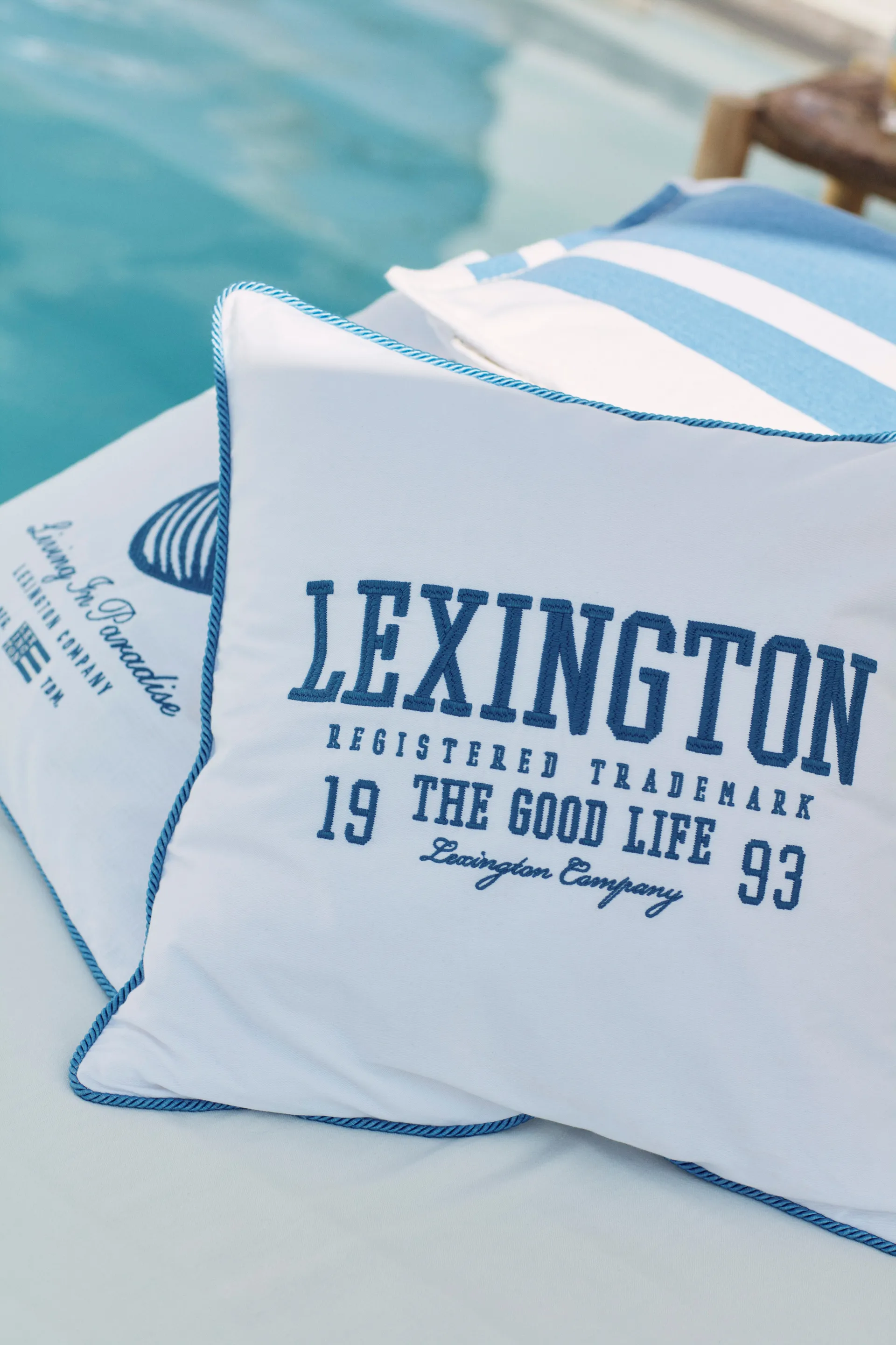 Logo Twill putevar 50 x 50 cm, White-blue Lexington