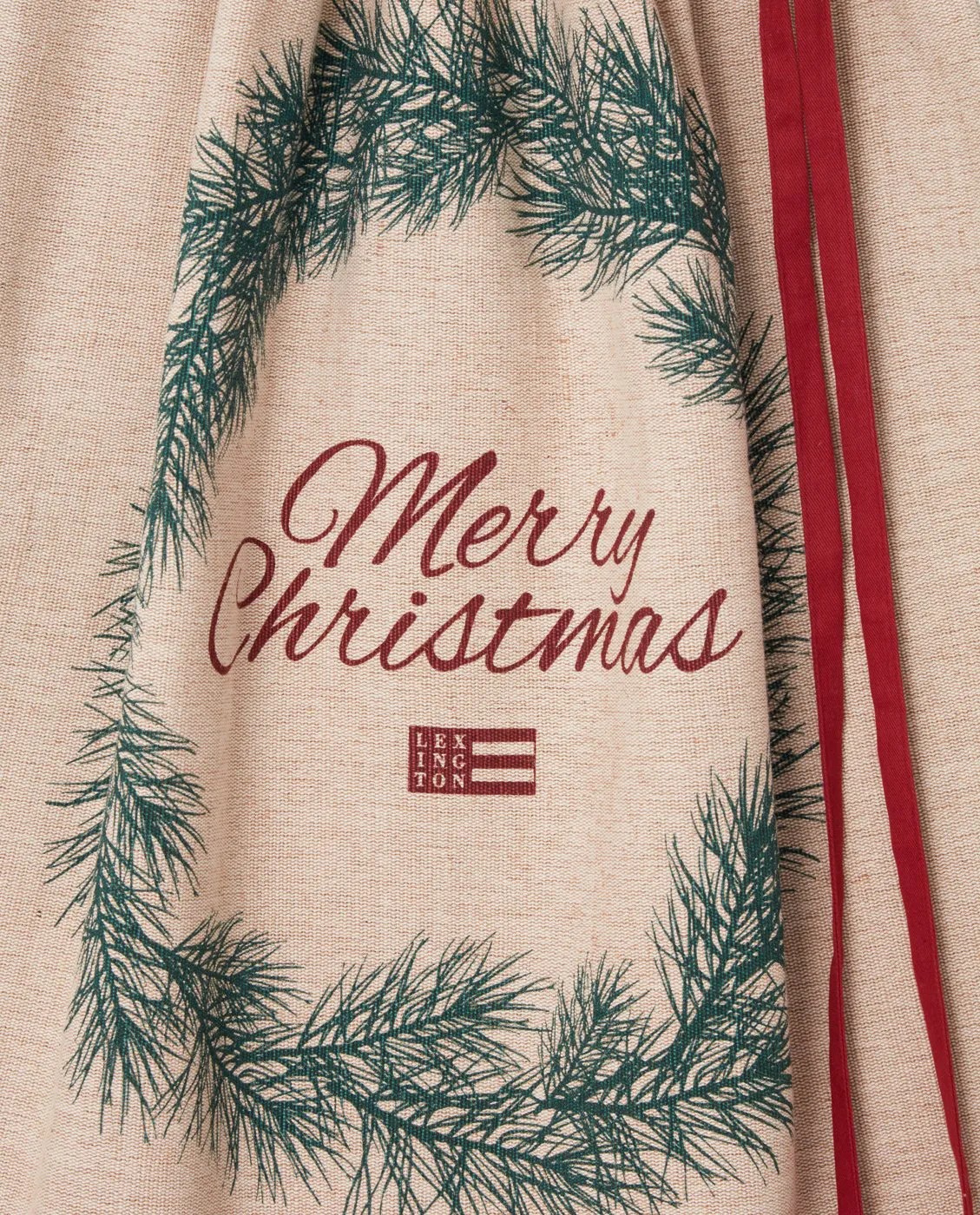 Merry Christmas Jute Cotton julegavesekk 65 x 95 cm, Natural Lexington