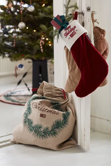 Merry Christmas Jute Cotton julegavesekk 65 x 95 cm - Natural - Lexington