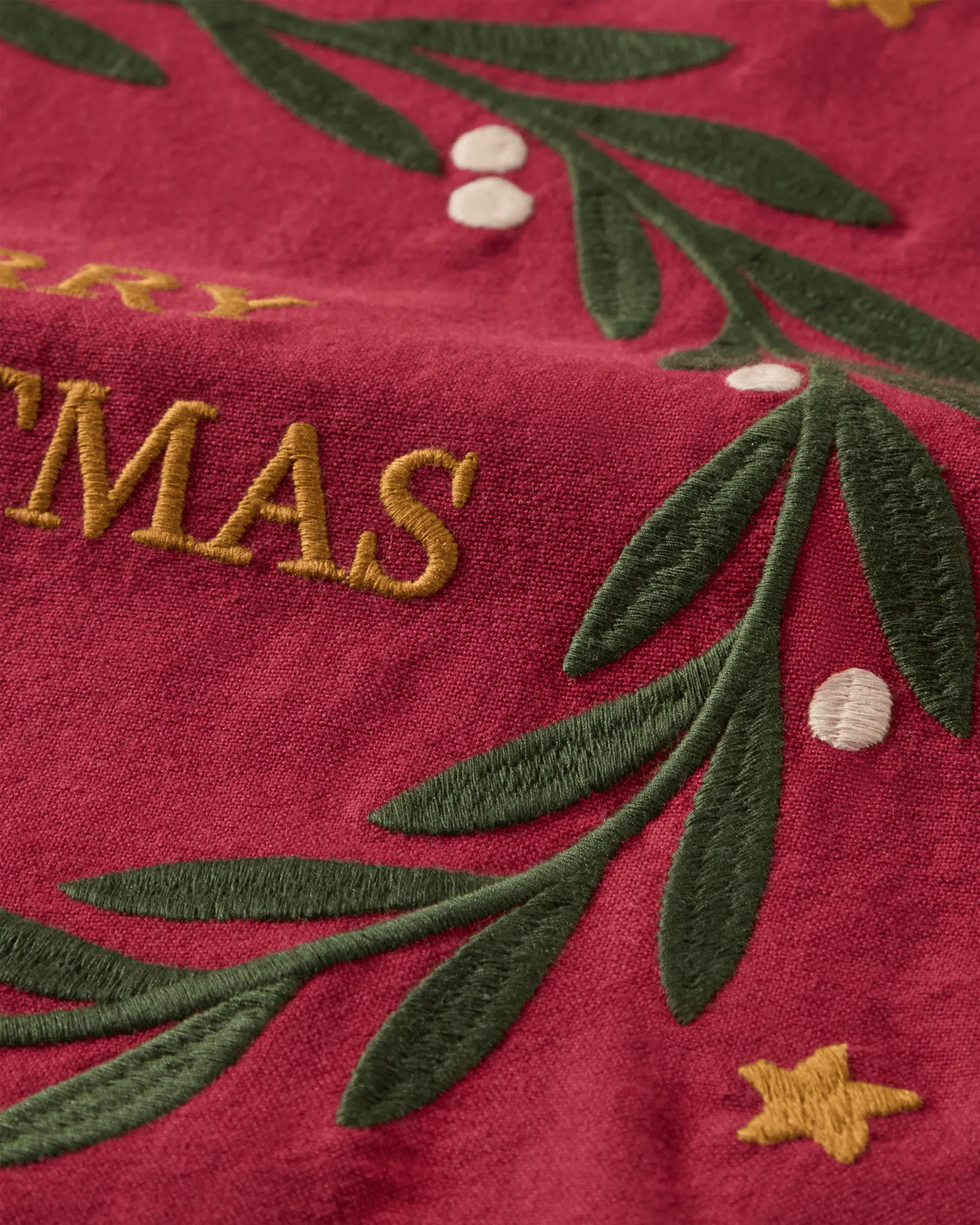 Merry Christmas Org Cotton kjøkkenhåndkle 50 x 70 cm, Red-Light beige Lexington