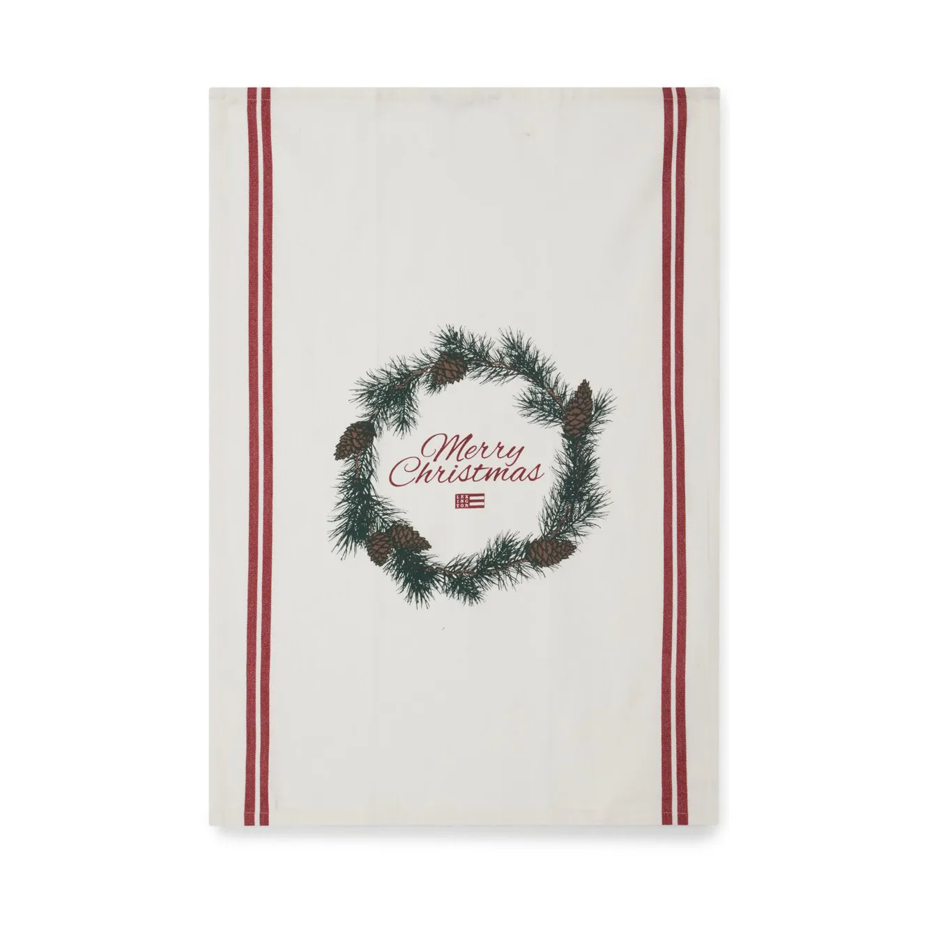 Merry Christmas Org Cotton kjøkkenhåndkle 50 x 70 cm, White-red-green Lexington