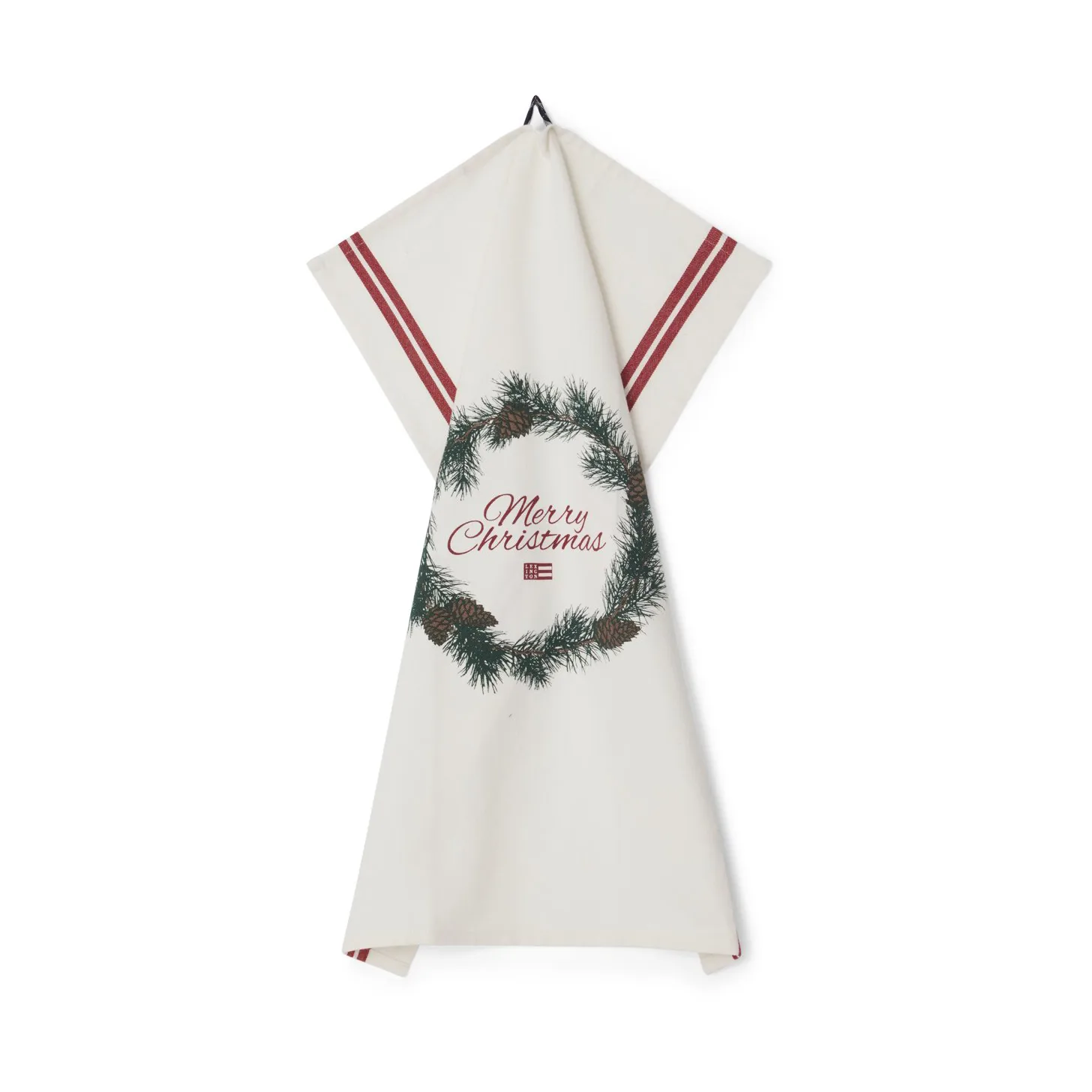 Merry Christmas Org Cotton kjøkkenhåndkle 50 x 70 cm, White-red-green Lexington