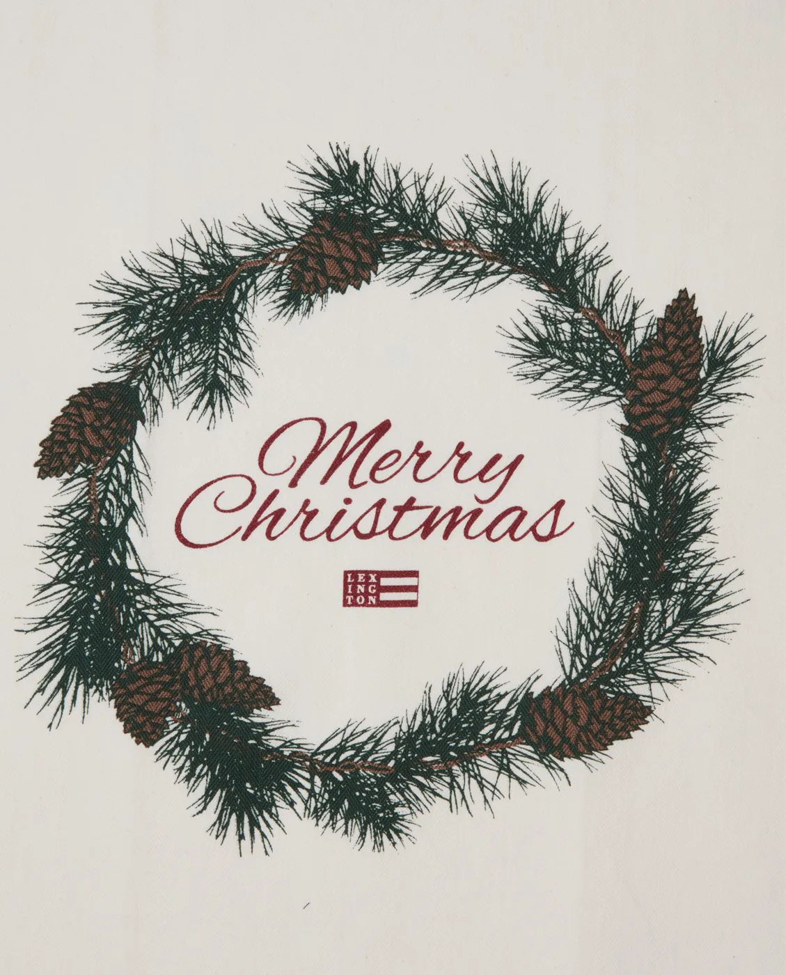 Merry Christmas Org Cotton kjøkkenhåndkle 50 x 70 cm, White-red-green Lexington