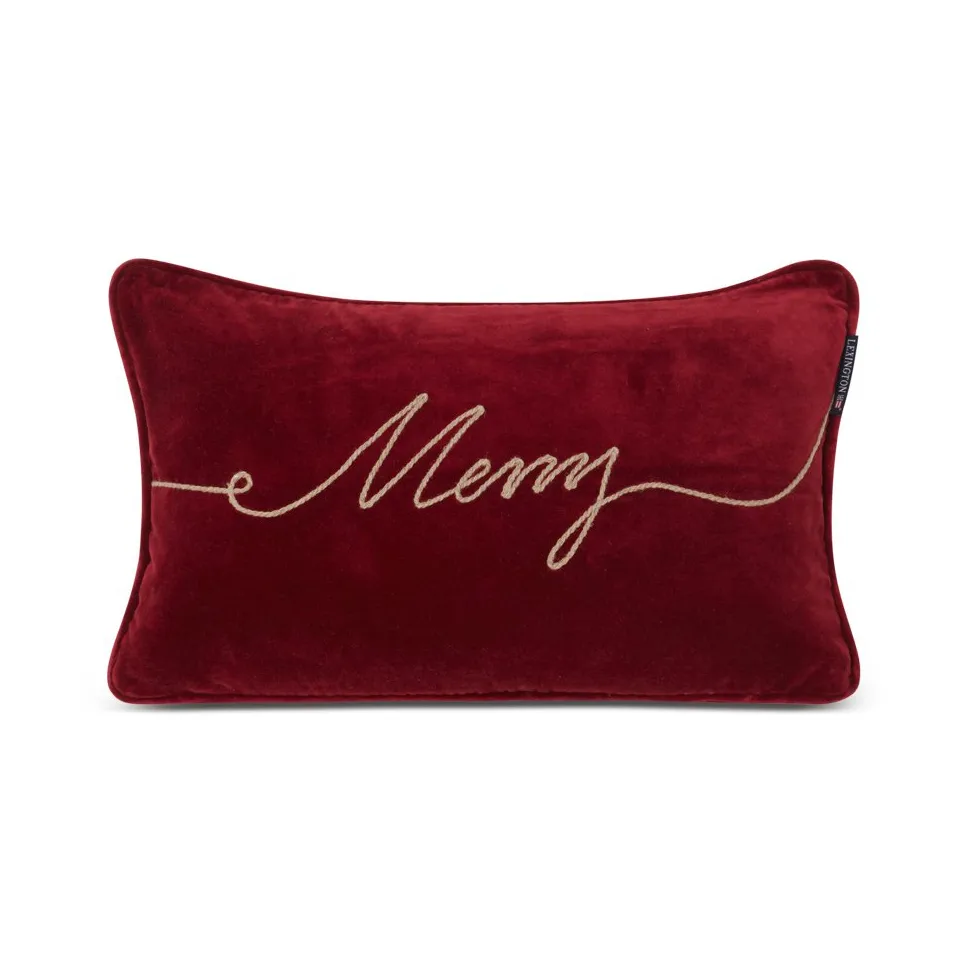 Merry Cotton Velvet pute 30 x 50 cm, Red Lexington