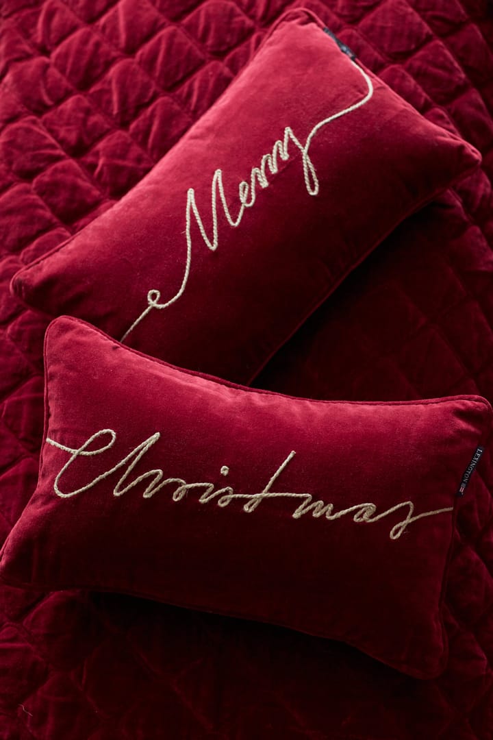 Merry Cotton Velvet pute 30 x 50 cm, Red Lexington