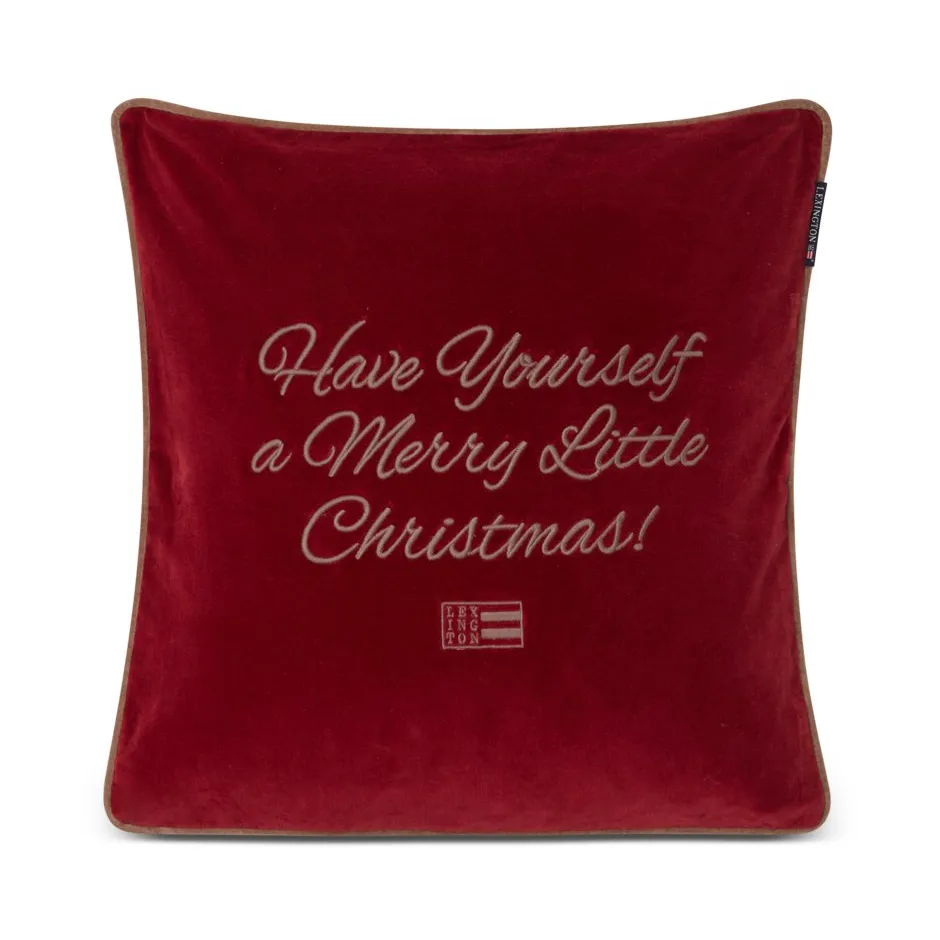 Merry Little Org Cotton Velvet putetrekk 50 x 50 cm, Red-beige Lexington