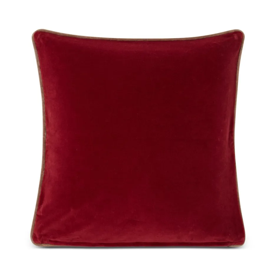 Merry Little Org Cotton Velvet putetrekk 50 x 50 cm, Red-beige Lexington