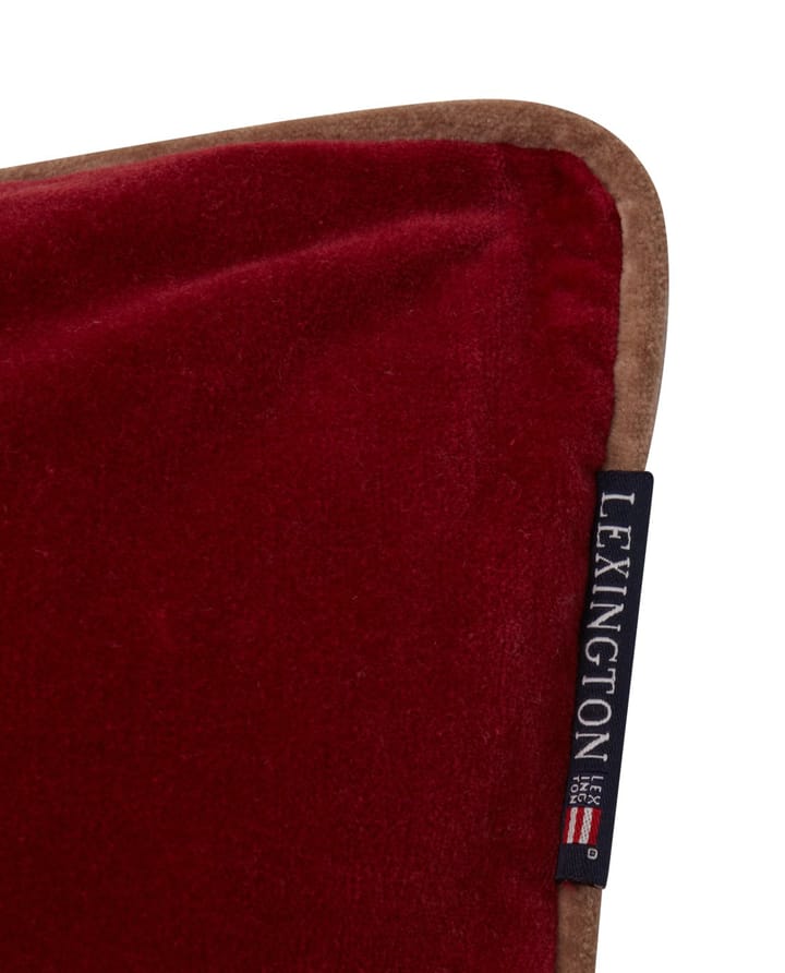 Merry Little Org Cotton Velvet putetrekk 50 x 50 cm - Red-beige - Lexington