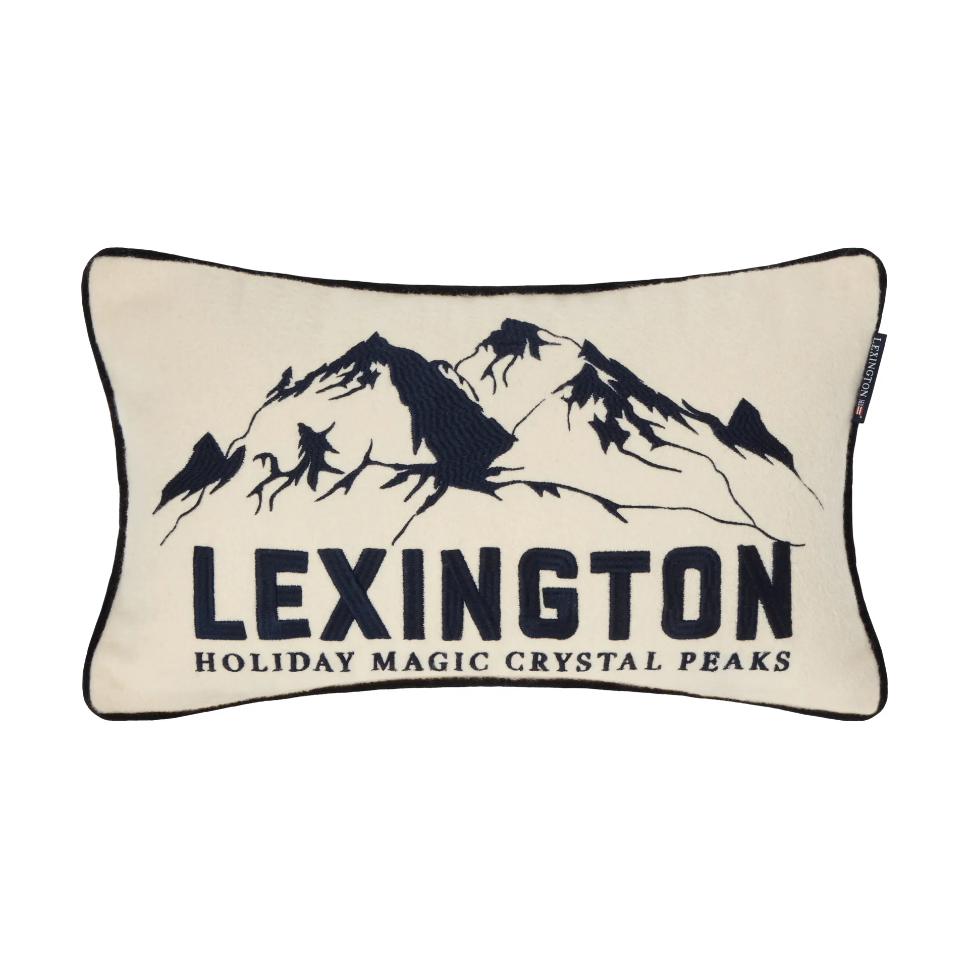 Mountains Logo ullmiks pyntepute, White-navy, 50x30 cm Lexington