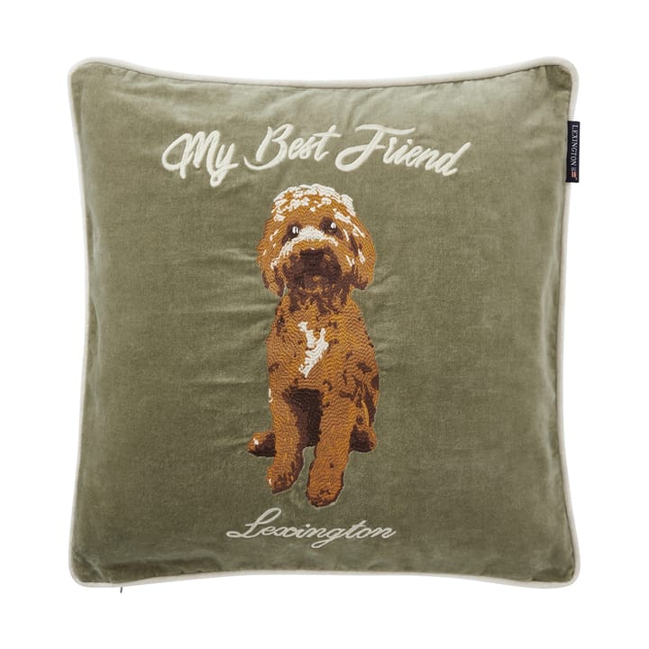 My Best Friend Velvet putetrekk 50x50 cm, Olive Lexington