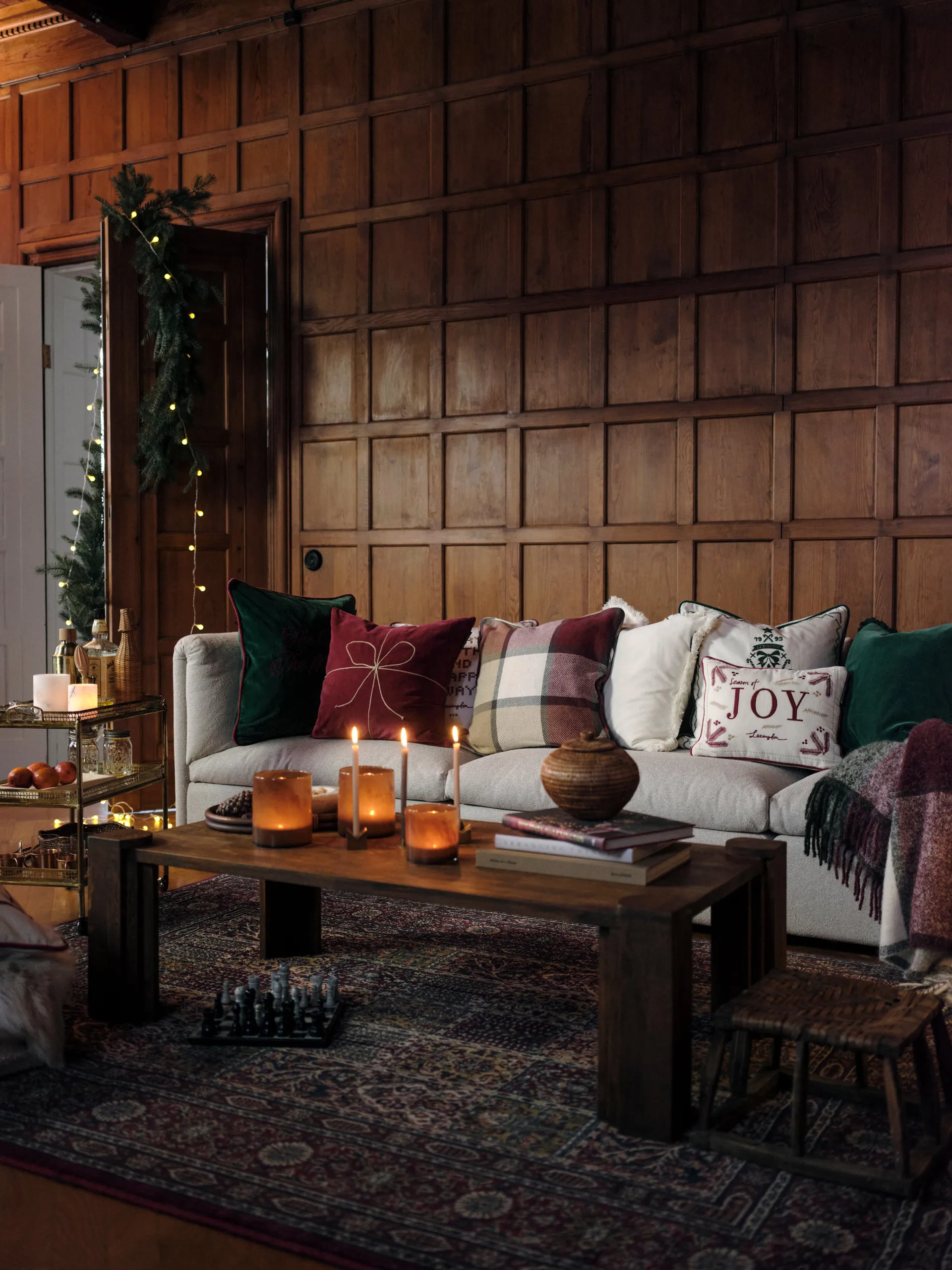 Organic Cotton Velvet Fringe putetrekk 50x50 cm, Grønn Lexington