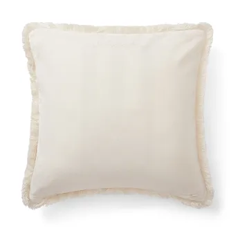 Organic Cotton Velvet Fringe putetrekk 50x50 cm - Hvit - Lexington