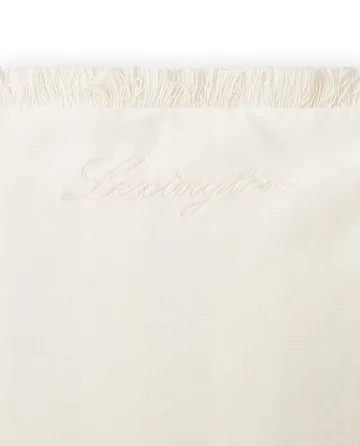 Organic Cotton Velvet Fringe putetrekk 50x50 cm - Hvit - Lexington
