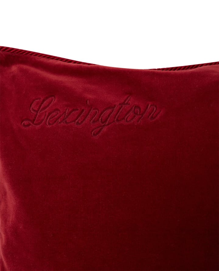 Organic Cotton Velvet putetrekk 50 x 50 cm, Red Lexington