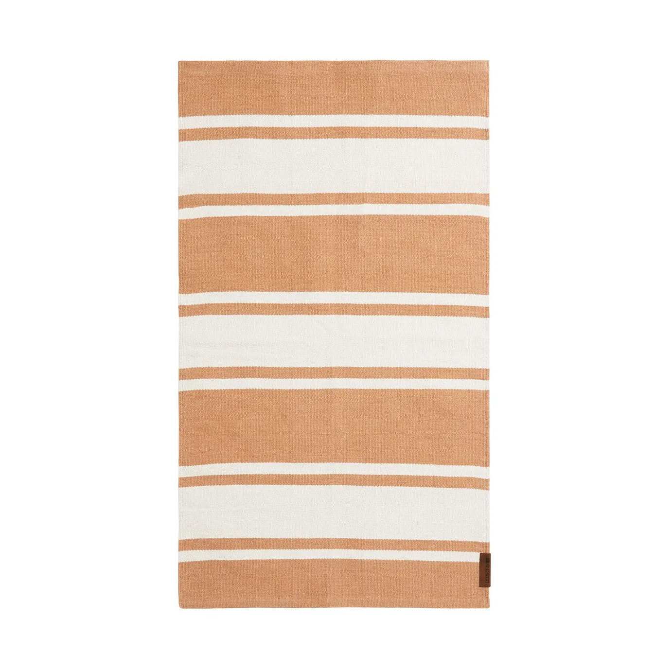 Organic Striped Cotton gangteppe 170x240 cm, Beige-white Lexington